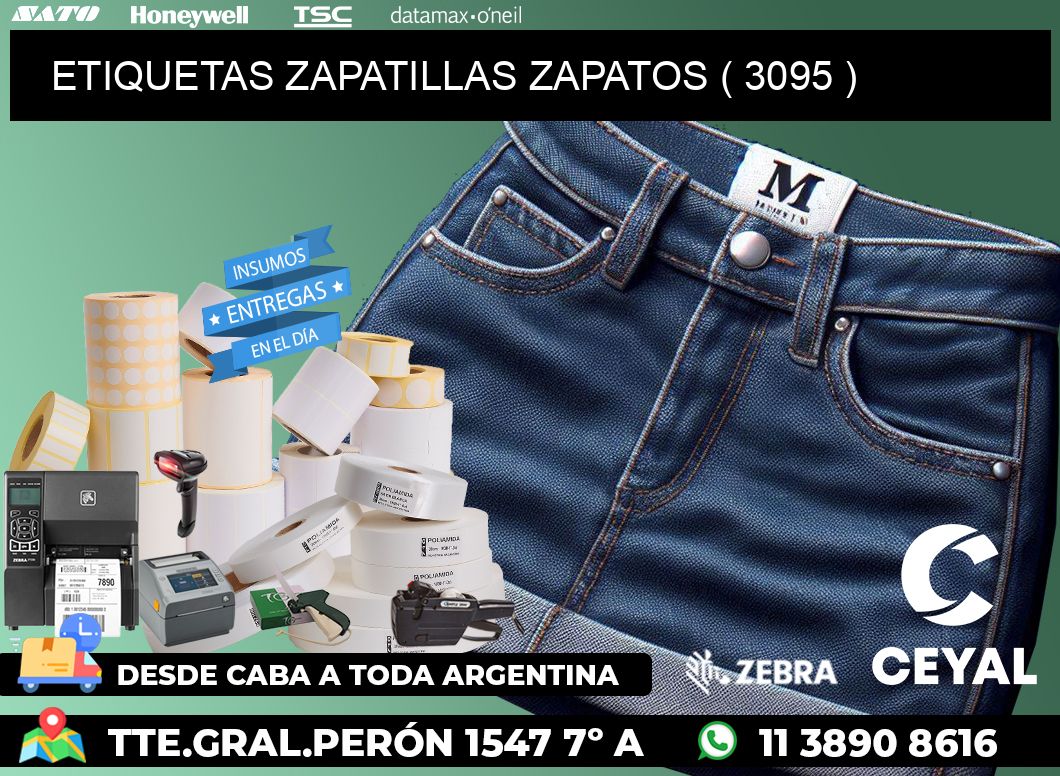 ETIQUETAS ZAPATILLAS ZAPATOS ( 3095 )