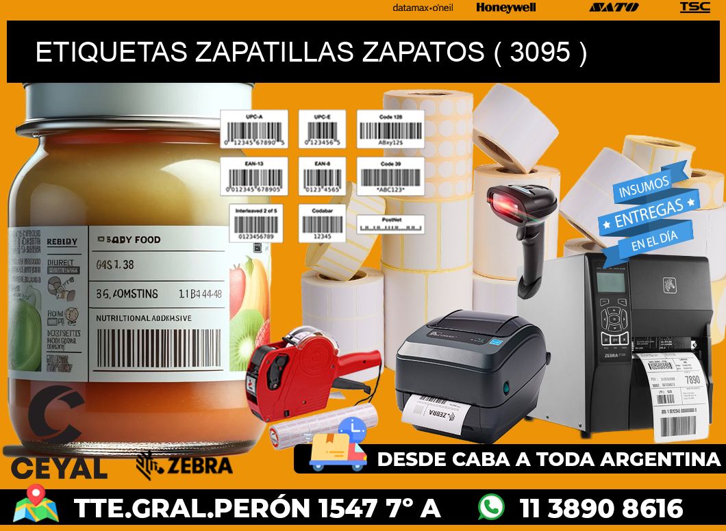 ETIQUETAS ZAPATILLAS ZAPATOS ( 3095 )