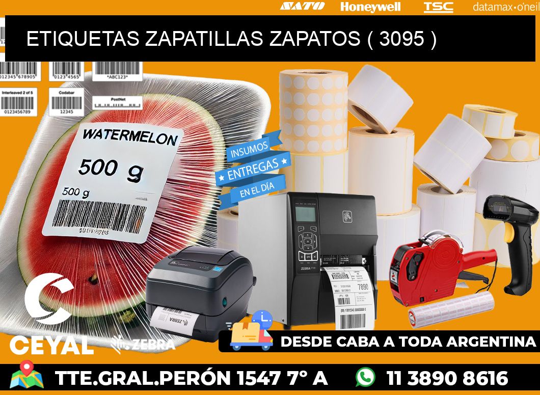 ETIQUETAS ZAPATILLAS ZAPATOS ( 3095 )