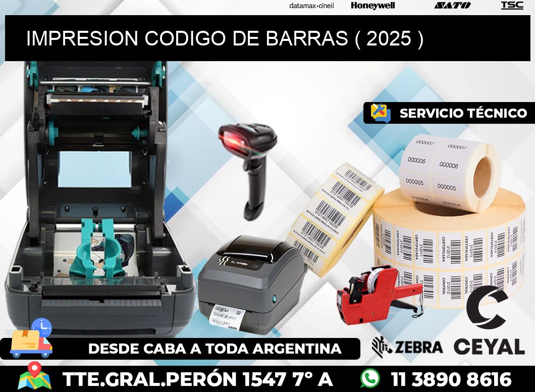 IMPRESION CODIGO DE BARRAS ( 2025 )