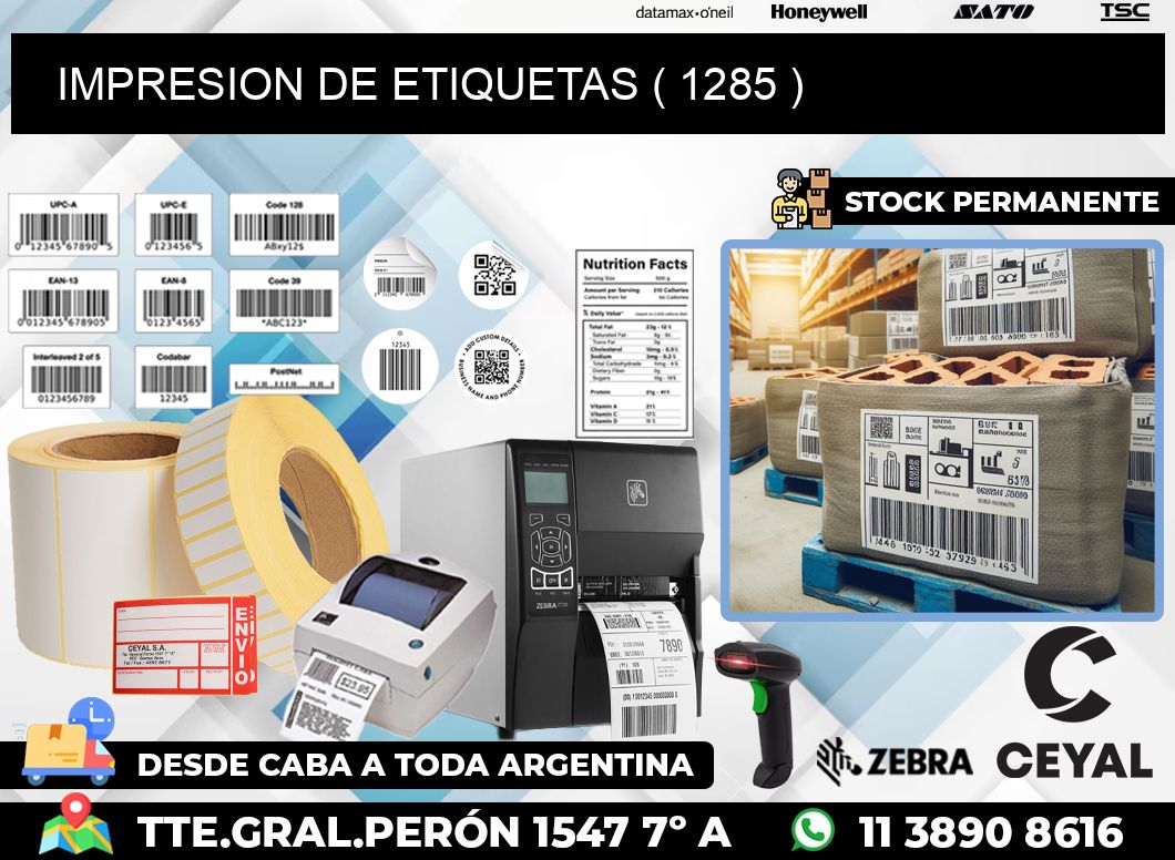 IMPRESION DE ETIQUETAS ( 1285 )