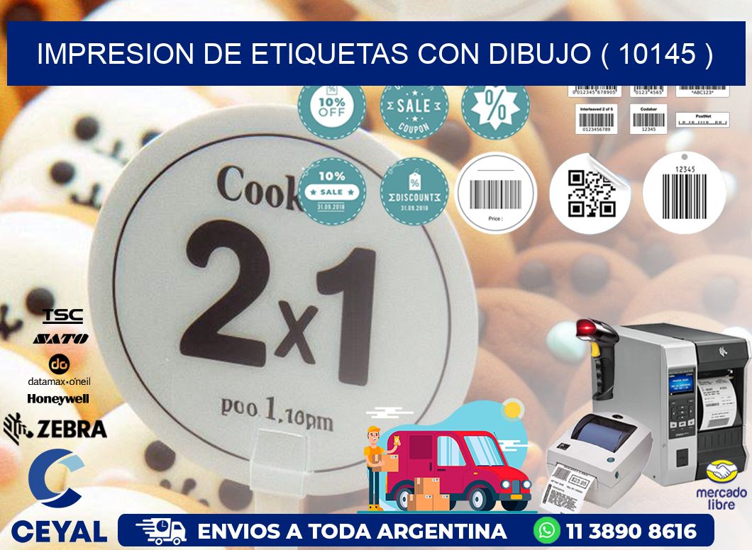 IMPRESION DE ETIQUETAS CON DIBUJO ( 10145 )