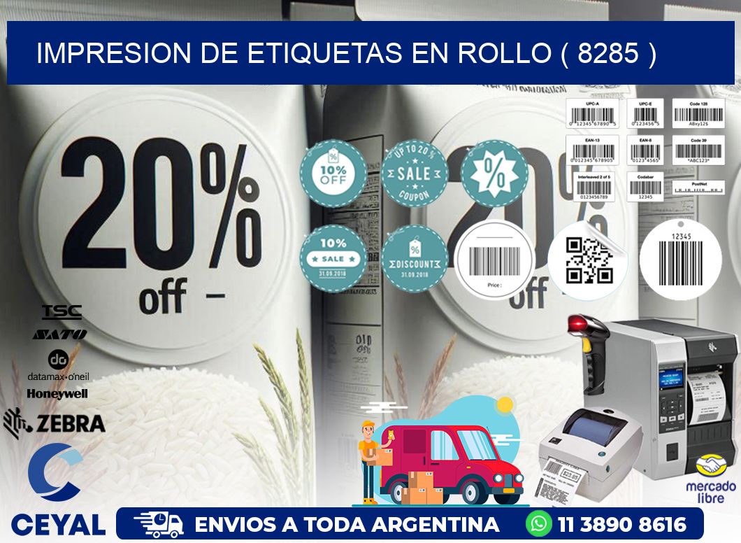 IMPRESION DE ETIQUETAS EN ROLLO ( 8285 )