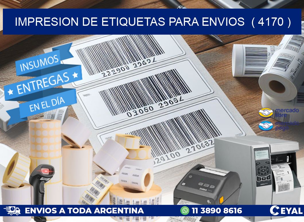 IMPRESION DE ETIQUETAS PARA ENVIOS  ( 4170 )