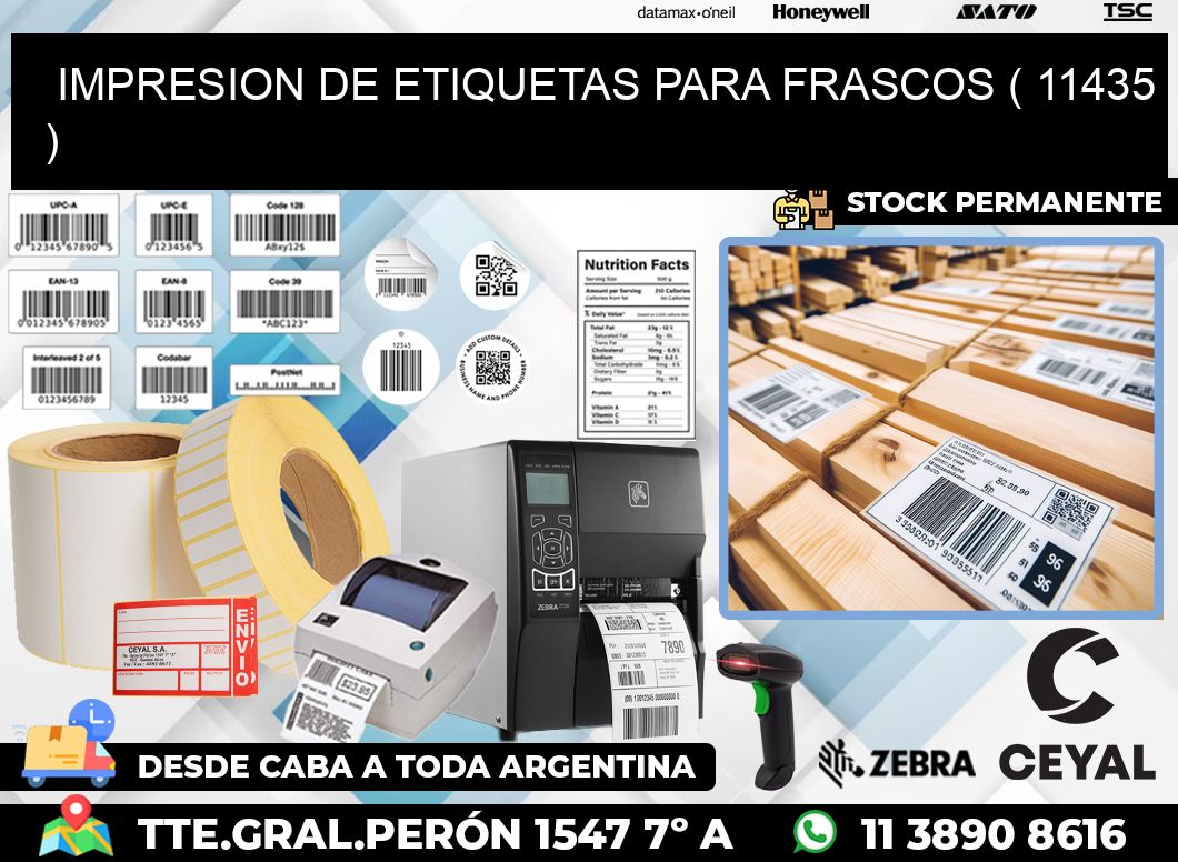 IMPRESION DE ETIQUETAS PARA FRASCOS ( 11435 )