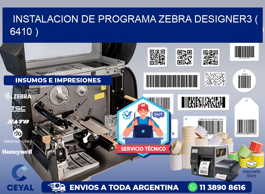 INSTALACION DE PROGRAMA ZEBRA DESIGNER3 ( 6410 )