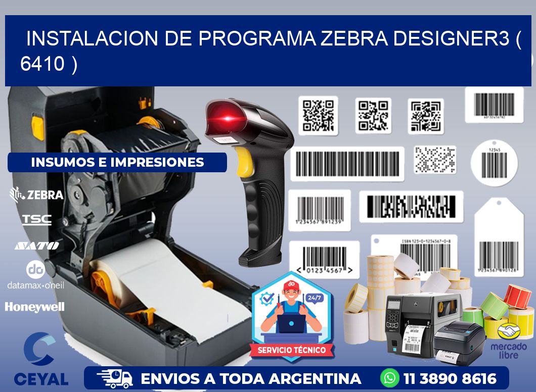 INSTALACION DE PROGRAMA ZEBRA DESIGNER3 ( 6410 )