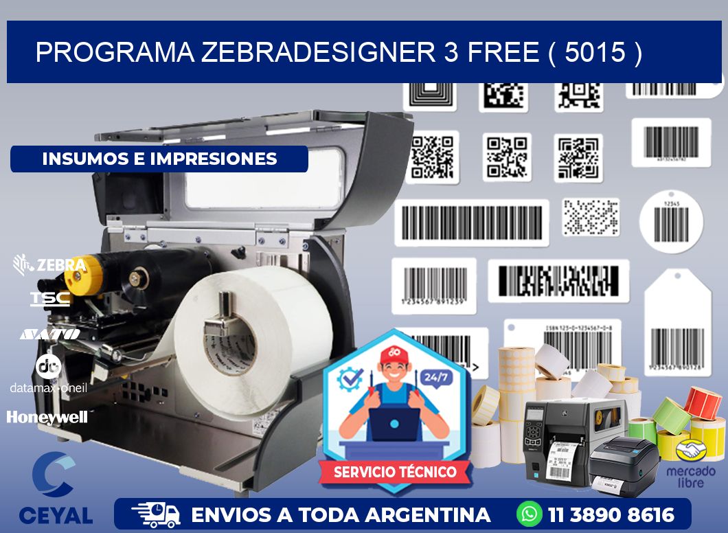 PROGRAMA ZEBRADESIGNER 3 FREE ( 5015 )