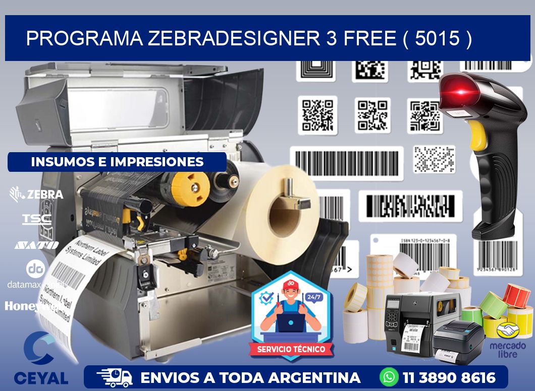 PROGRAMA ZEBRADESIGNER 3 FREE ( 5015 )
