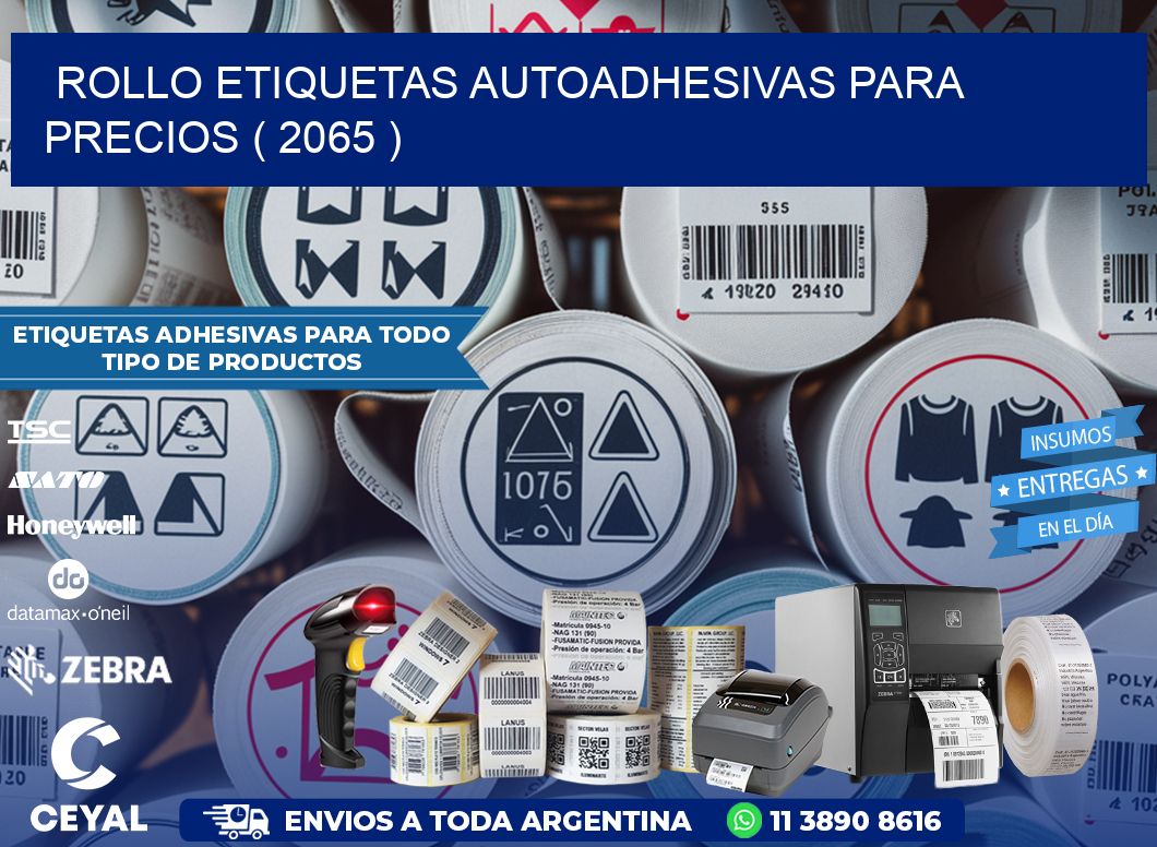 ROLLO ETIQUETAS AUTOADHESIVAS PARA PRECIOS ( 2065 )
