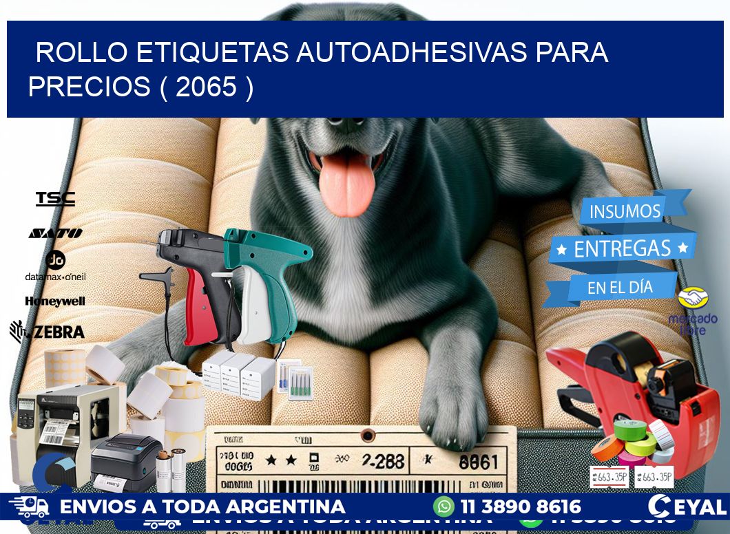 ROLLO ETIQUETAS AUTOADHESIVAS PARA PRECIOS ( 2065 )