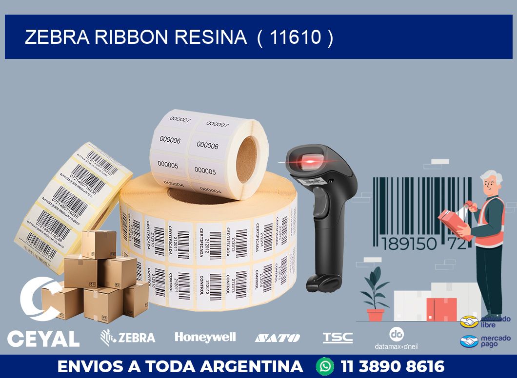 ZEBRA RIBBON RESINA  ( 11610 )