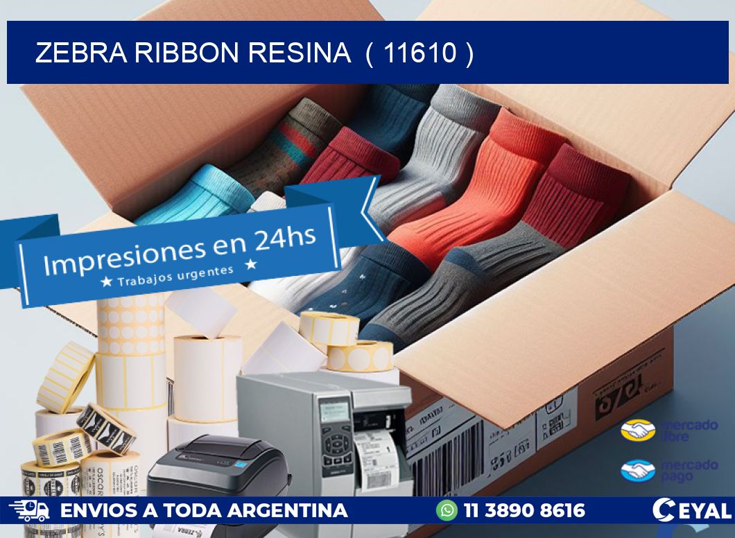 ZEBRA RIBBON RESINA  ( 11610 )