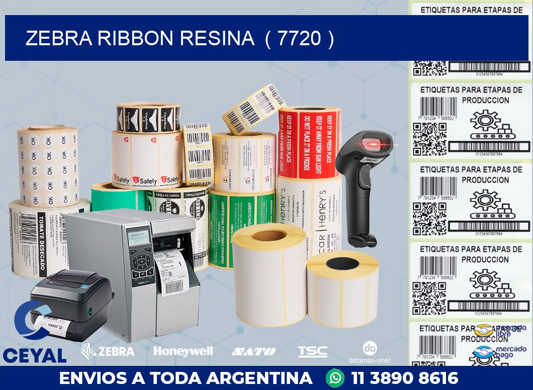 ZEBRA RIBBON RESINA  ( 7720 )