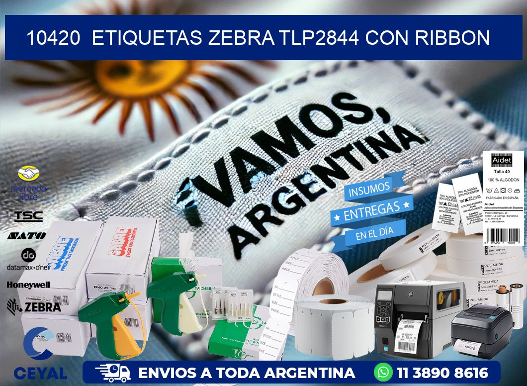 10420  ETIQUETAS ZEBRA TLP2844 CON RIBBON