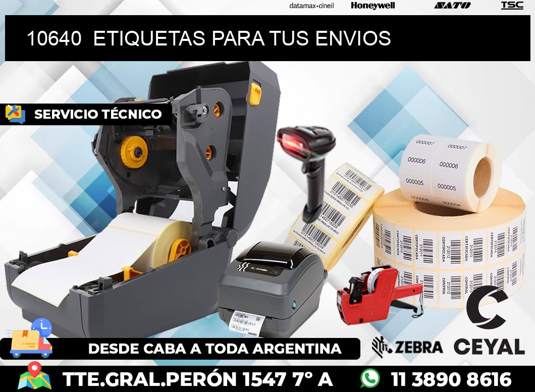 10640  ETIQUETAS PARA TUS ENVIOS