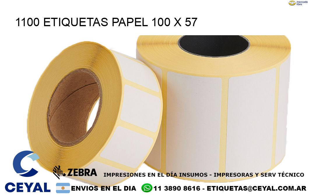 1100 ETIQUETAS PAPEL 100 x 57