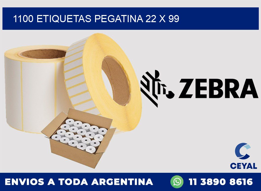 1100 ETIQUETAS PEGATINA 22 x 99
