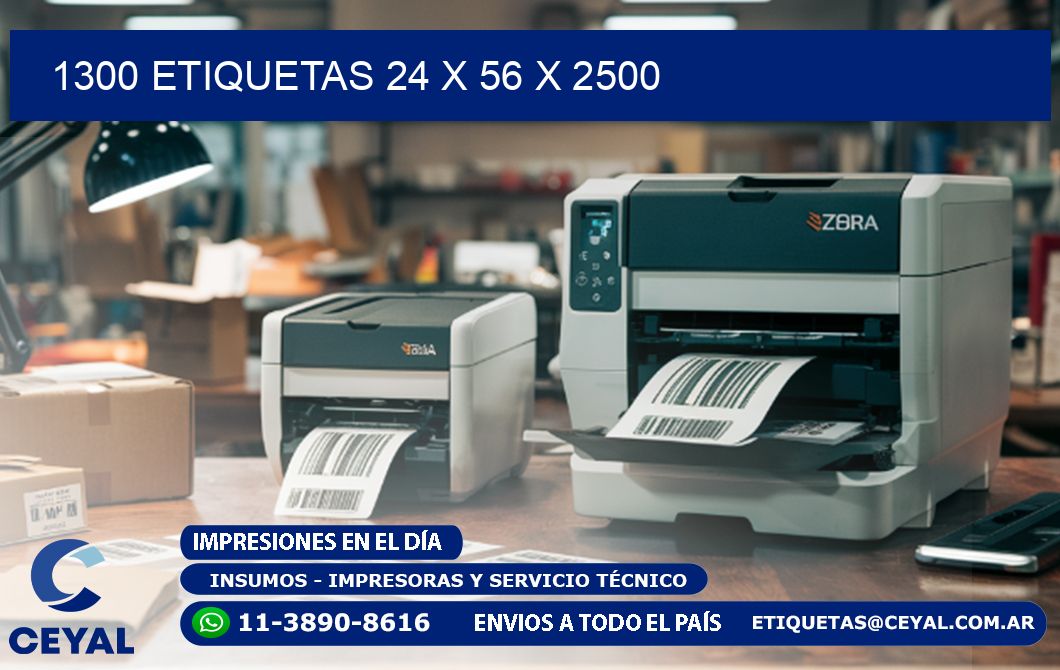 1300 ETIQUETAS 24 x 56 x 2500