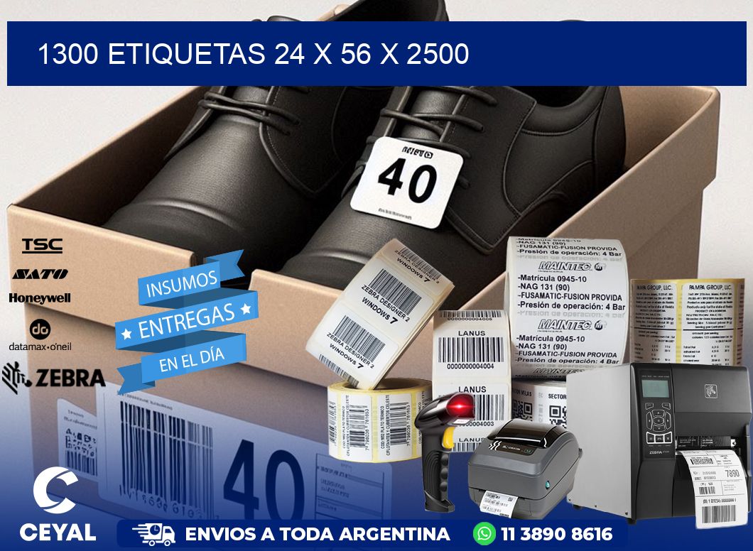 1300 ETIQUETAS 24 x 56 x 2500