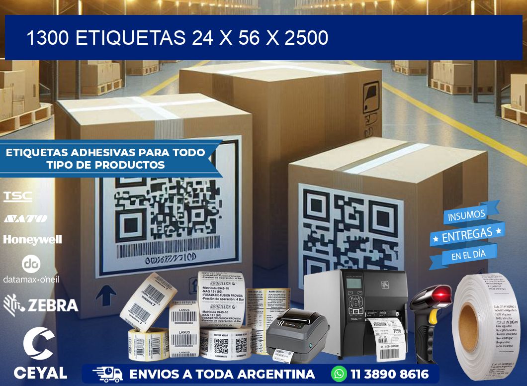 1300 ETIQUETAS 24 x 56 x 2500