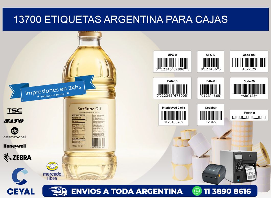 13700 ETIQUETAS ARGENTINA PARA CAJAS