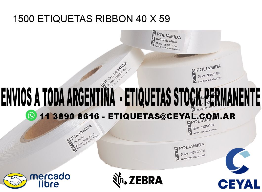 1500 ETIQUETAS RIBBON 40 x 59