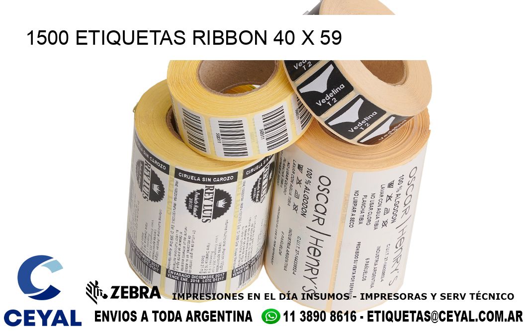 1500 ETIQUETAS RIBBON 40 x 59