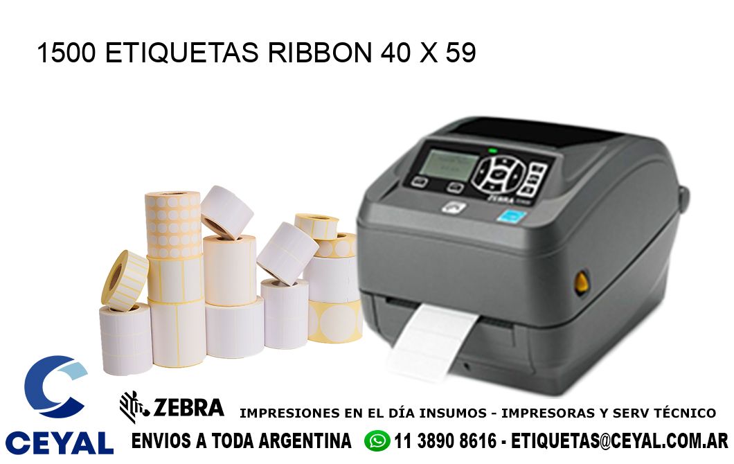 1500 ETIQUETAS RIBBON 40 x 59