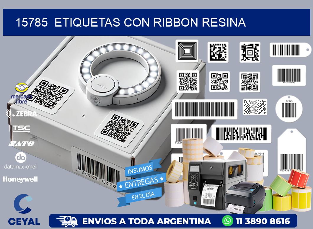 15785  ETIQUETAS CON RIBBON RESINA