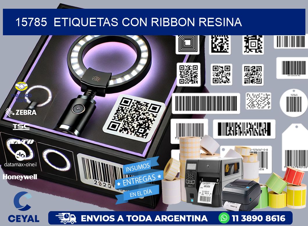 15785  ETIQUETAS CON RIBBON RESINA