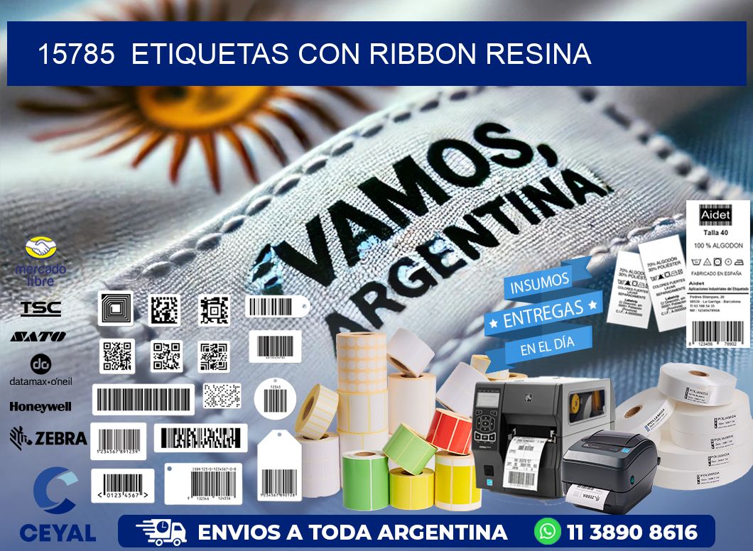 15785  ETIQUETAS CON RIBBON RESINA