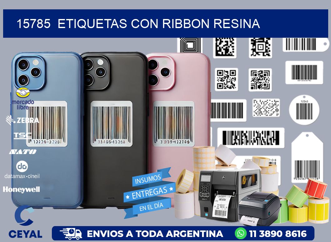 15785  ETIQUETAS CON RIBBON RESINA