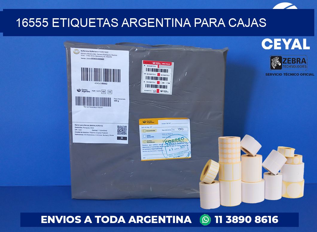 16555 ETIQUETAS ARGENTINA PARA CAJAS