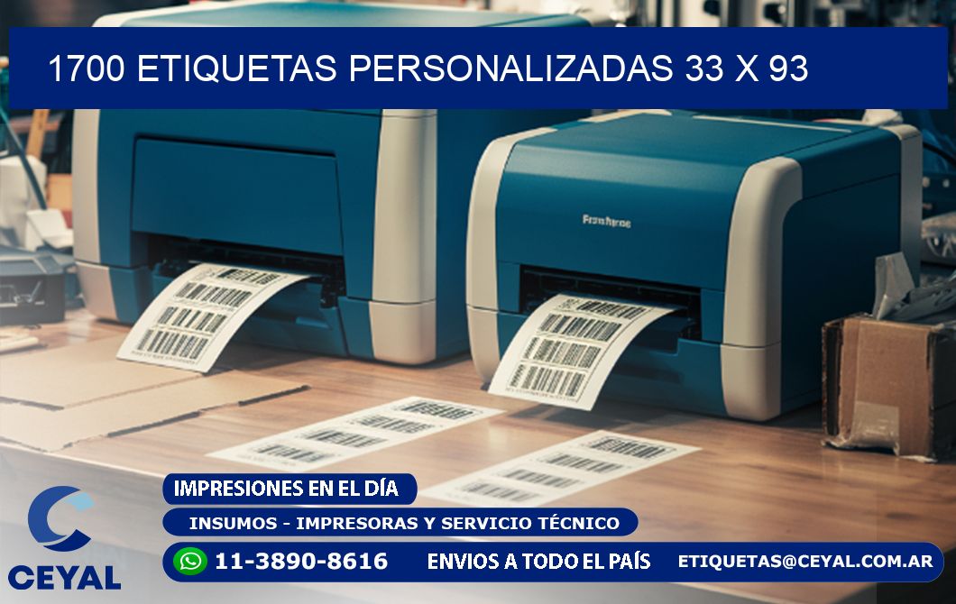 1700 ETIQUETAS PERSONALIZADAS 33 x 93