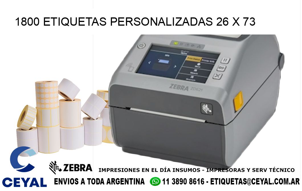 1800 ETIQUETAS PERSONALIZADAS 26 x 73