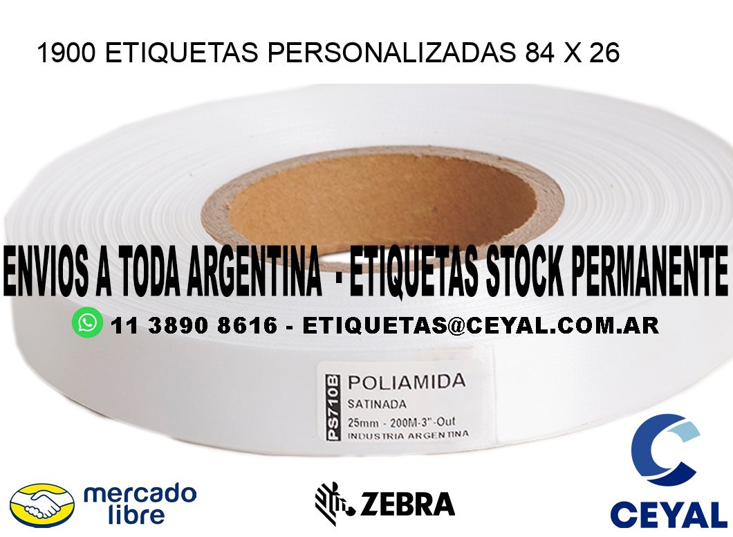 1900 ETIQUETAS PERSONALIZADAS 84 x 26