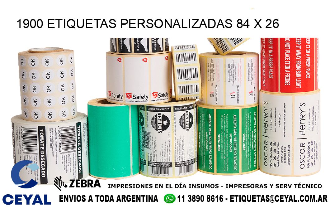 1900 ETIQUETAS PERSONALIZADAS 84 x 26