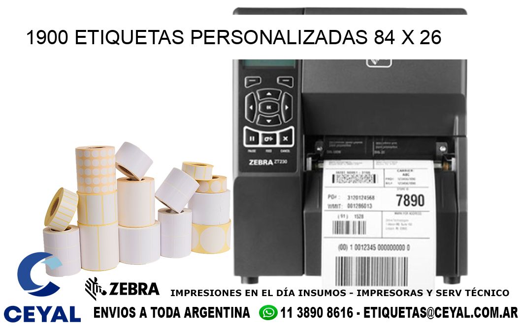 1900 ETIQUETAS PERSONALIZADAS 84 x 26