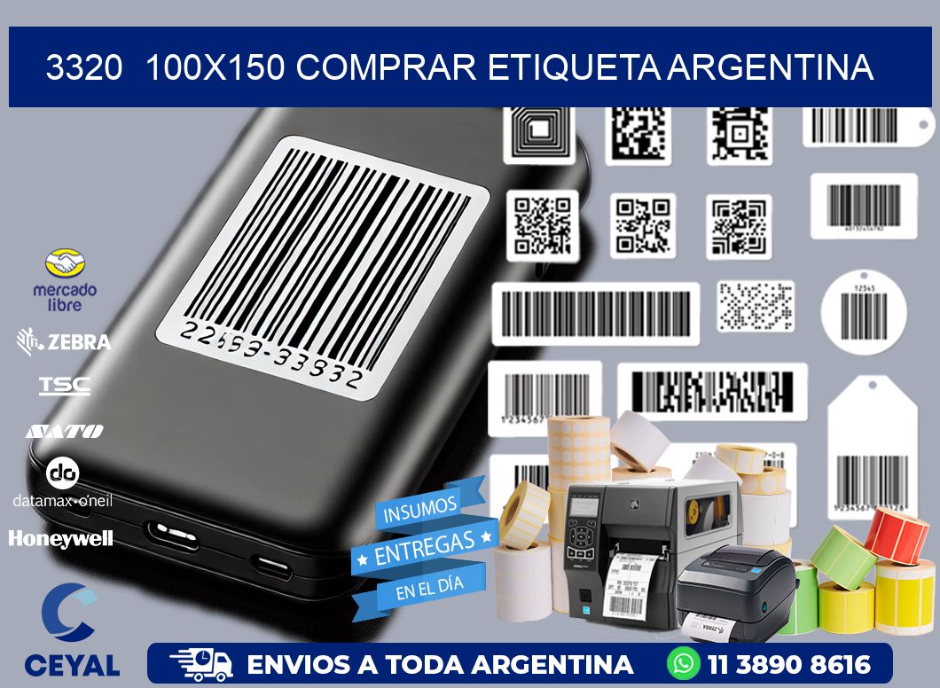 3320  100X150 COMPRAR ETIQUETA ARGENTINA