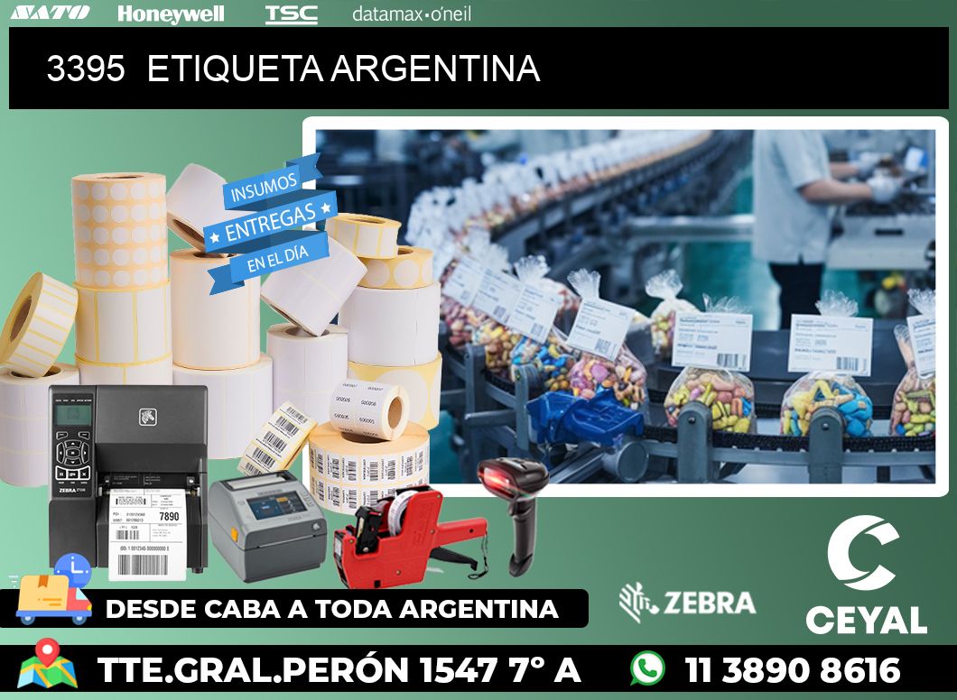 3395  ETIQUETA ARGENTINA