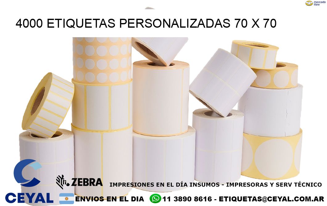 4000 ETIQUETAS PERSONALIZADAS 70 x 70