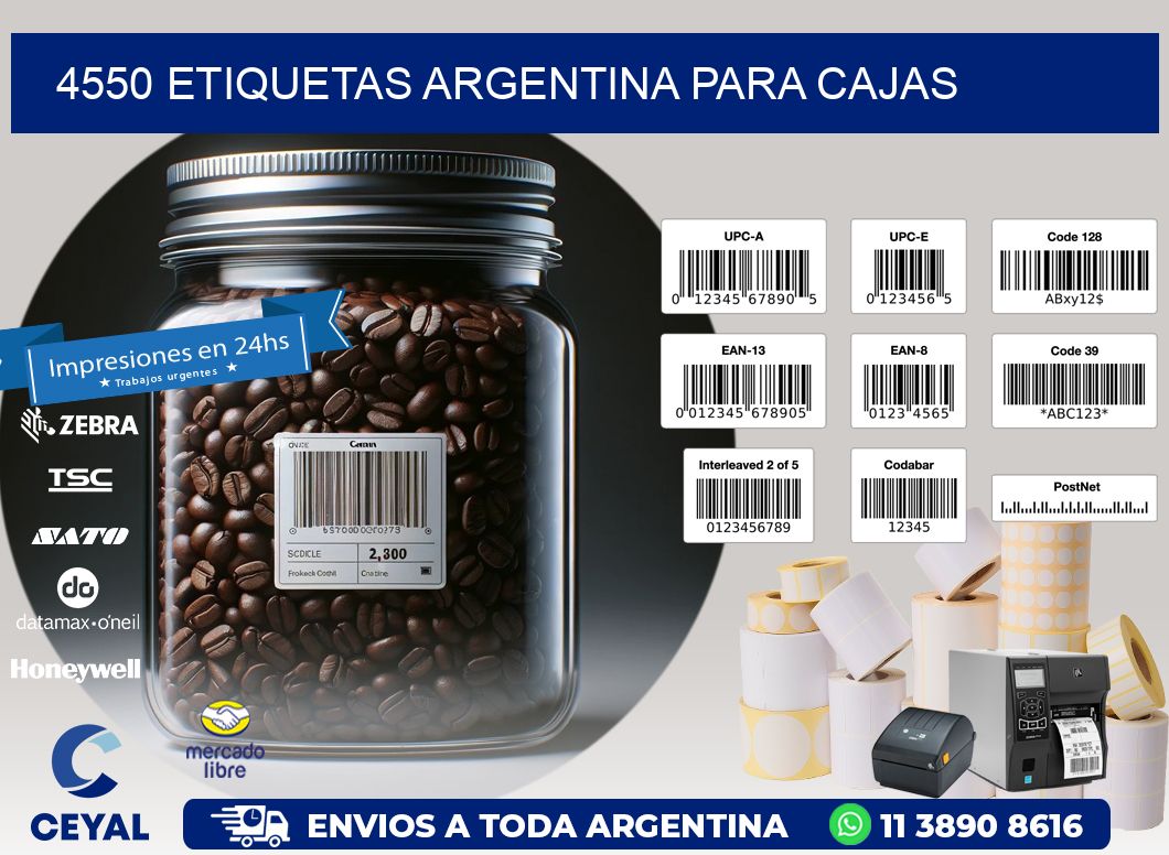 4550 ETIQUETAS ARGENTINA PARA CAJAS