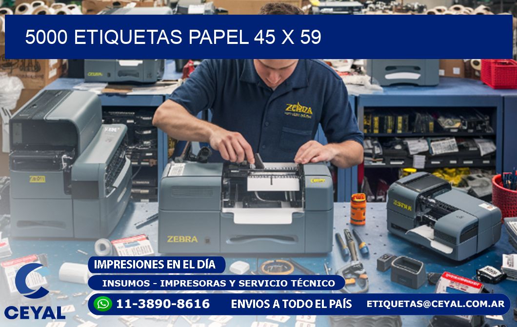 5000 ETIQUETAS PAPEL 45 x 59
