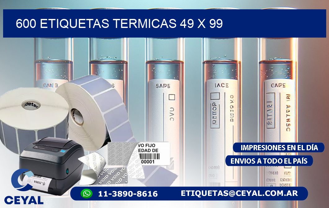 600 ETIQUETAS TERMICAS 49 x 99