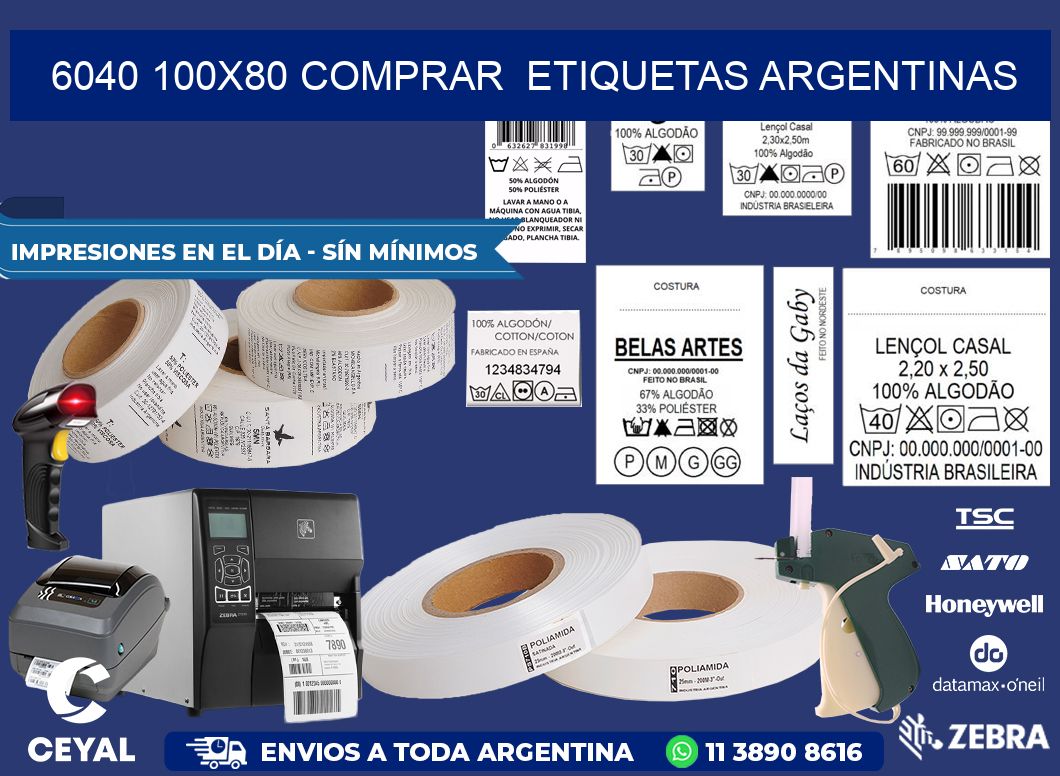 6040 100X80 COMPRAR  ETIQUETAS ARGENTINAS