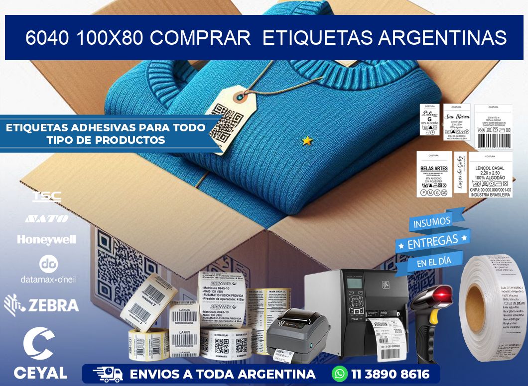 6040 100X80 COMPRAR  ETIQUETAS ARGENTINAS