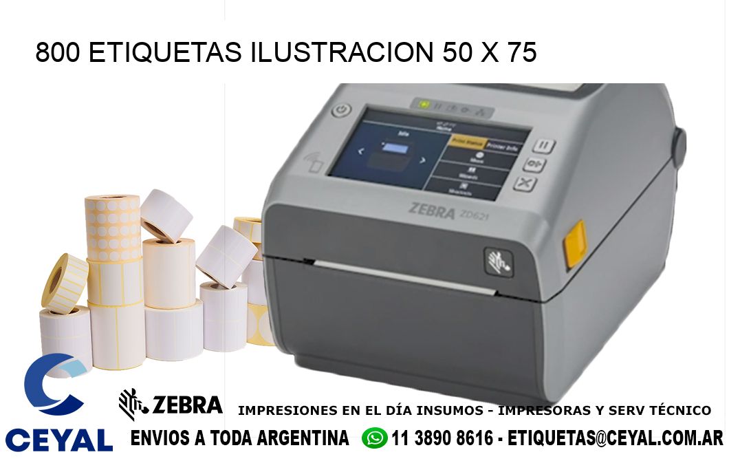800 ETIQUETAS ILUSTRACION 50 x 75