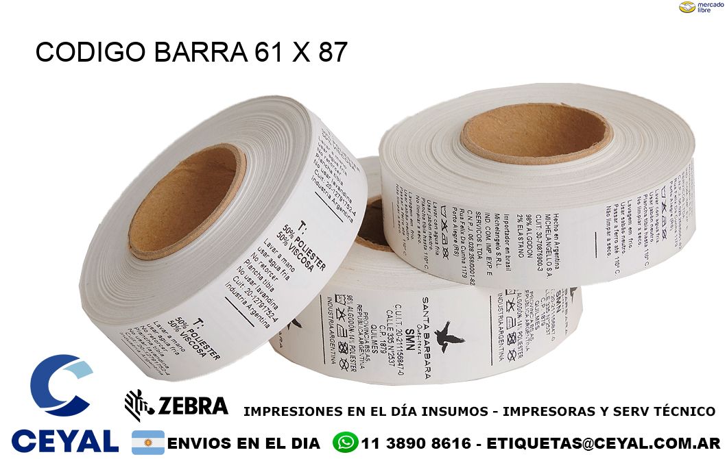 CODIGO BARRA 61 x 87