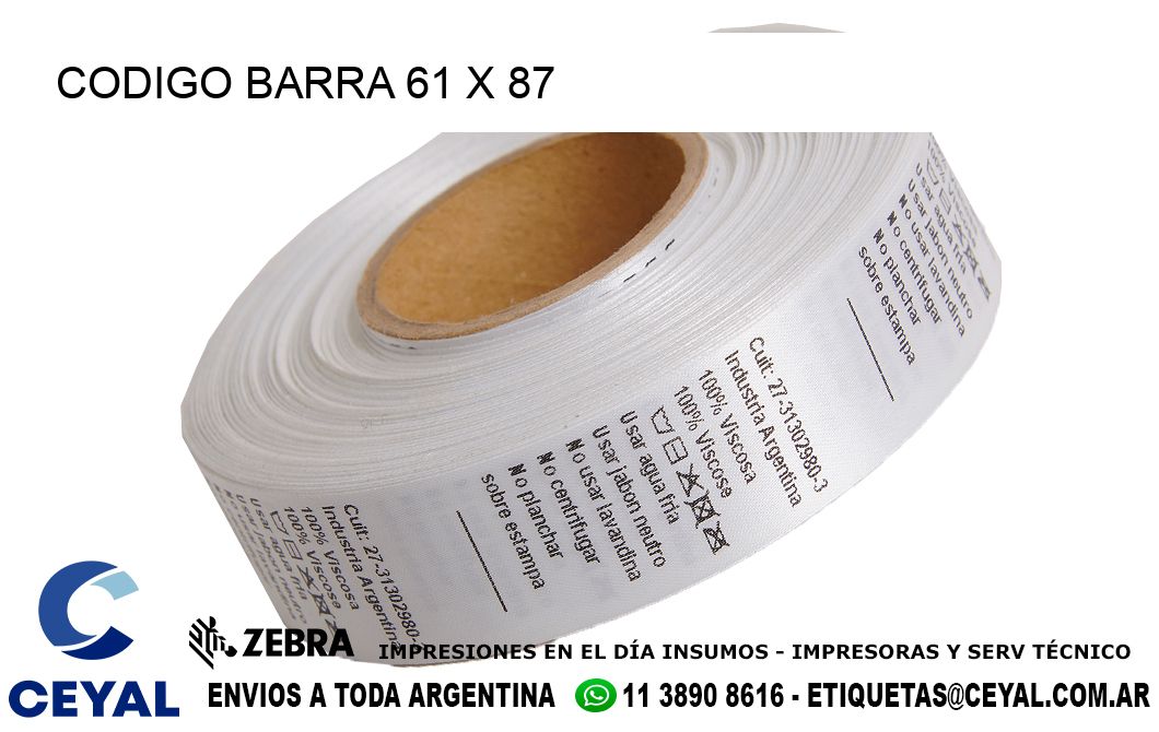 CODIGO BARRA 61 x 87